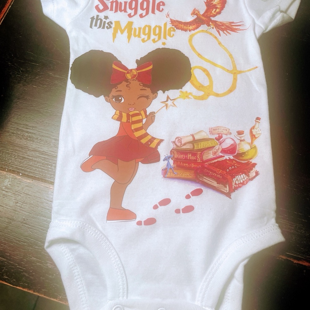 Snuggle This Muggle White Baby Onesie